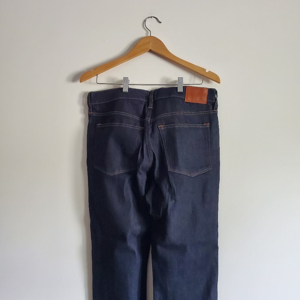J CREW | NWT 770 Straight Blue Resin Rinse Japanese Denim Jeans (Size 32) - Picture 6 of 9
